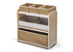 Delta Children Natural / White Generic Wooden Toy Organizer, Right View c2c