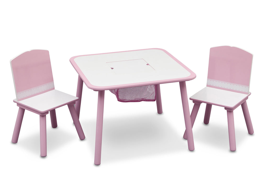 Delta Children Generic Pink / White Table and Chair Set Right View b1b