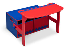 Delta Children Blue / Red Generic 3-in-1 Storage Bench and Desk Right View Open a1a