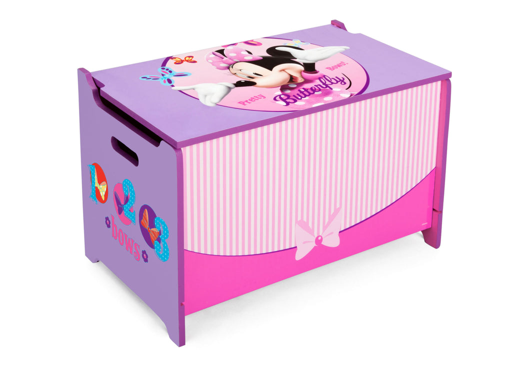 Delta Children  Minnie Mouse Wooden Toy Box, Right Angle a1a