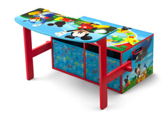 Delta Children Mickey Mouse 3-in-1 Storage Bench and Desk Left View Open a3a