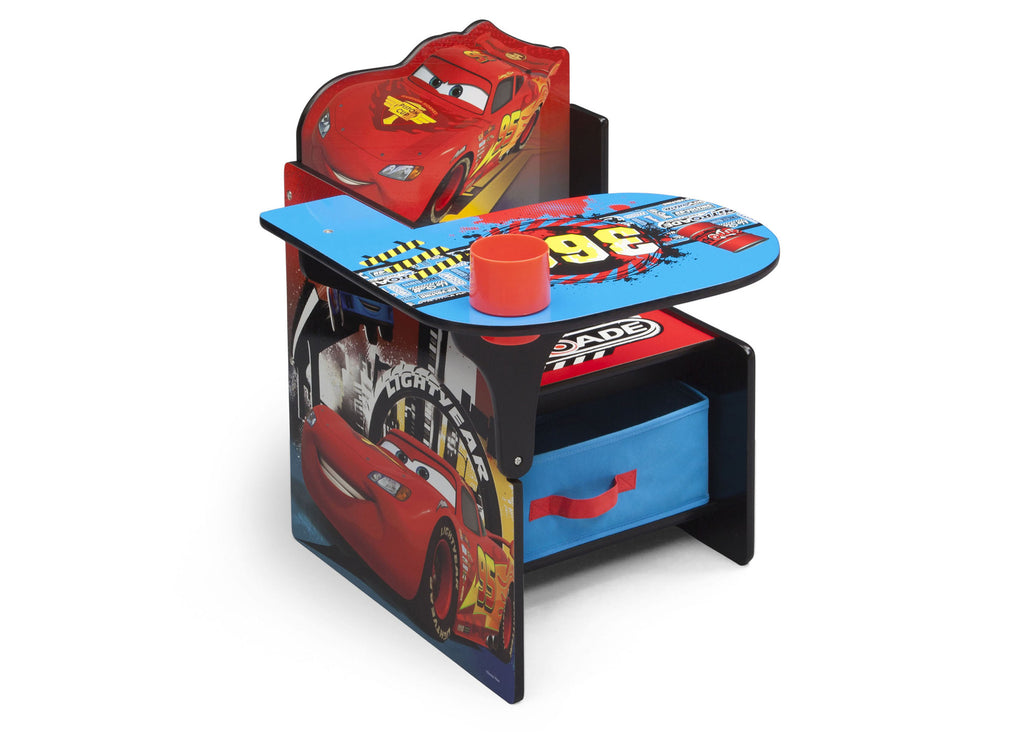 Delta Children Cars Chair Desk with Storage Bin Right View a1a